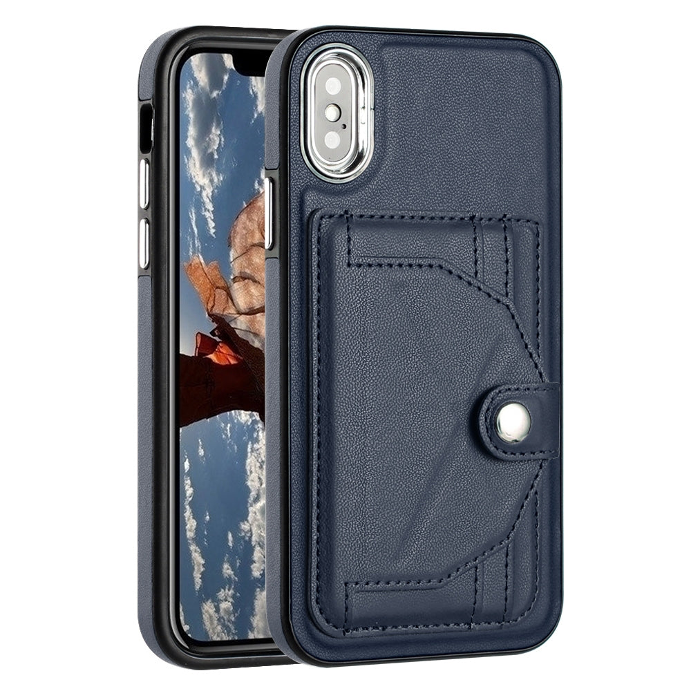 iPhone XS Shockproof Leather Phone Case with Card Holder - Stylish, Durable, and Convenient