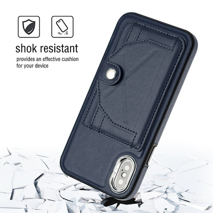iPhone XS Shockproof Leather Phone Case with Card Holder - Stylish, Durable, and Convenient