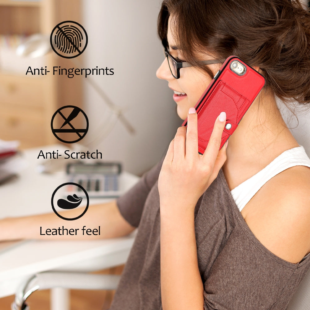 iPhone 8 Shockproof Leather Phone Case with Card Holder - Stylish, Durable, and Convenient