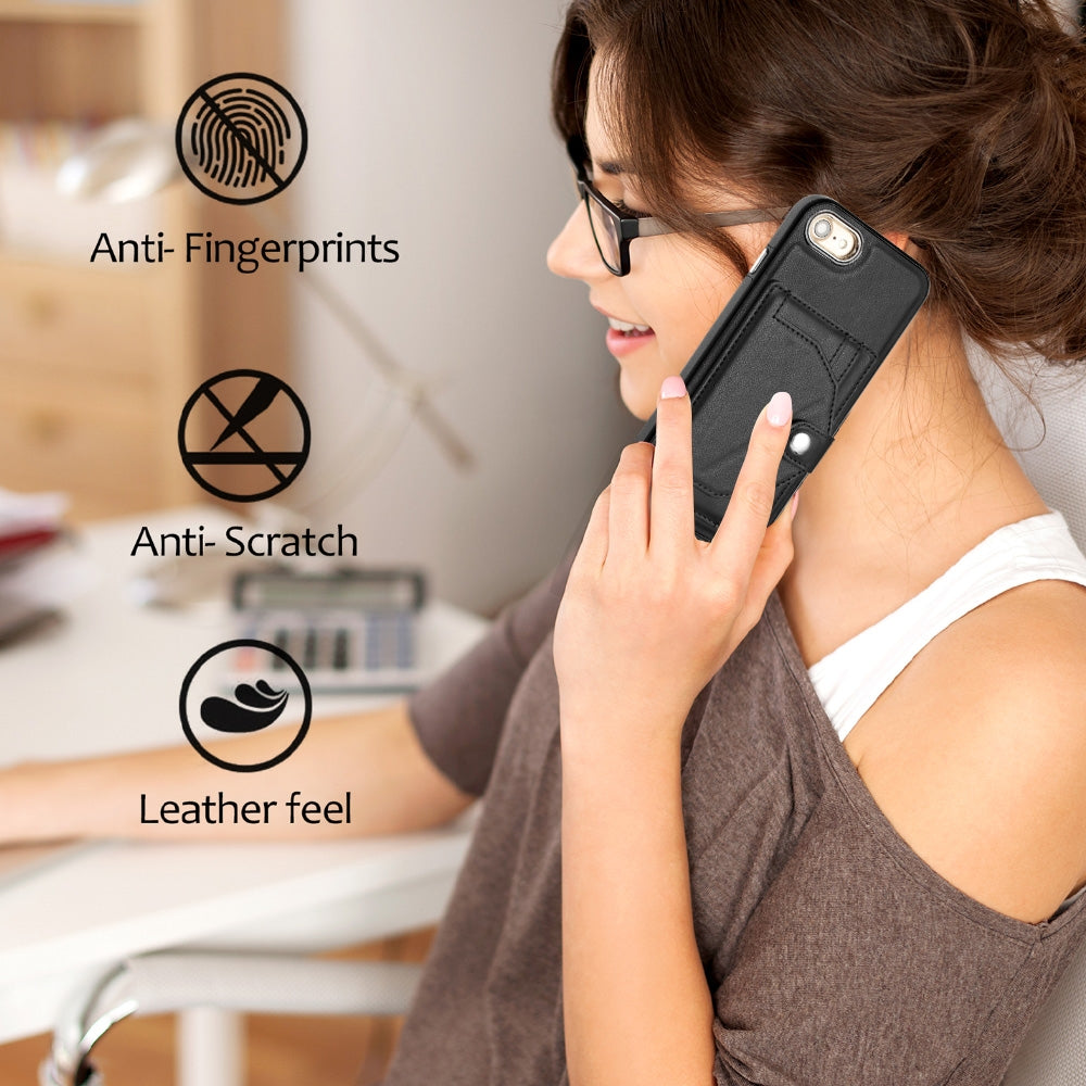 iPhone SE 2022 Shockproof Leather Phone Case with Card Holder - Stylish, Durable, and Convenient