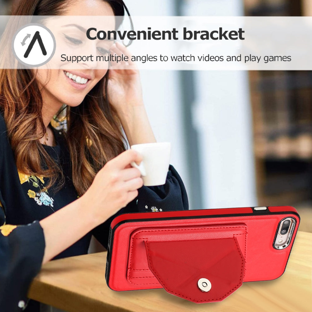 iPhone 6 Plus Shockproof Leather Phone Case with Card Holder - Stylish, Durable, and Convenient