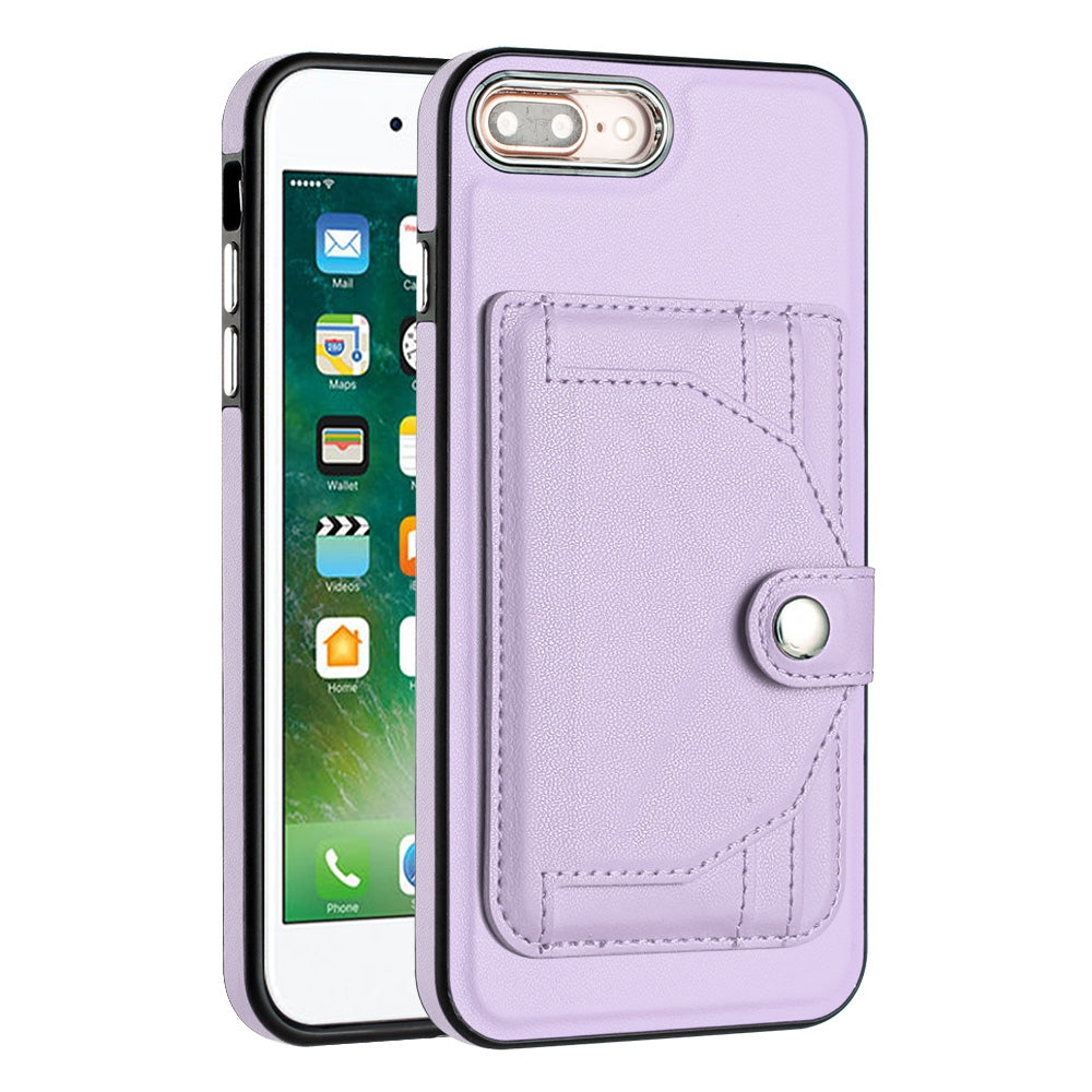 iPhone 8 Plus Shockproof Leather Phone Case with Card Holder - Stylish, Durable, and Convenient