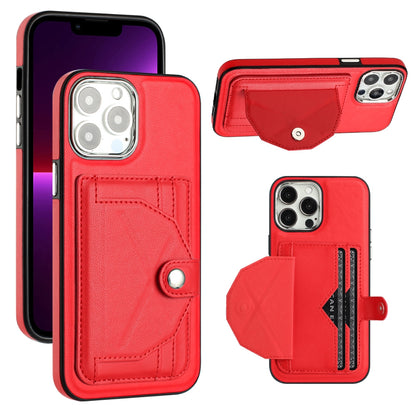 iPhone 15 Pro Max Shockproof Leather Phone Case with Card Holder - Stylish, Durable, and Convenient