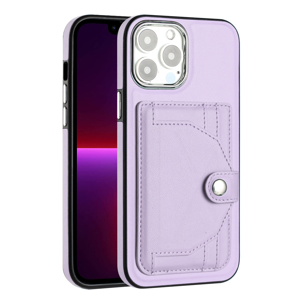 iPhone 15 Pro Max Shockproof Leather Phone Case with Card Holder - Stylish, Durable, and Convenient