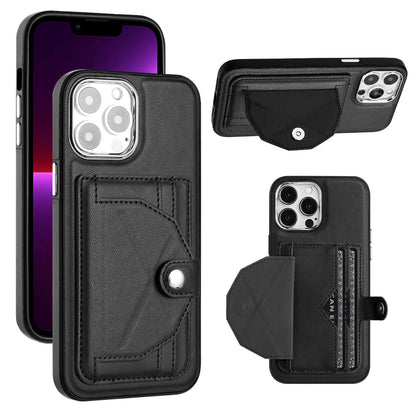 iPhone 15 Pro Max Shockproof Leather Phone Case with Card Holder - Stylish, Durable, and Convenient