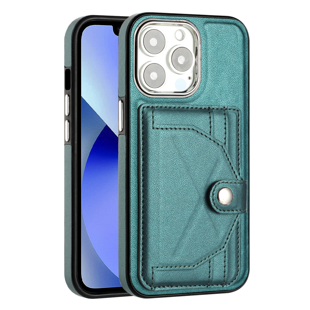 iPhone 15 Pro Shockproof Leather Phone Case with Card Holder - Stylish, Durable, and Convenient