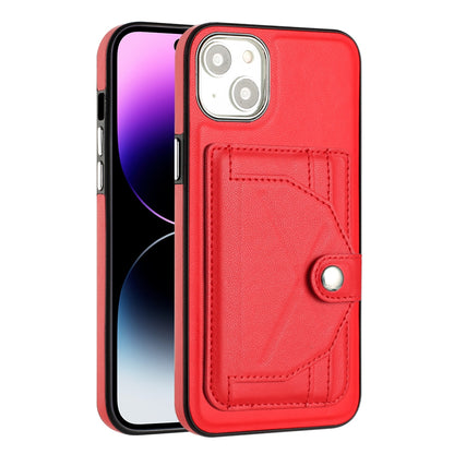 iPhone 15 Plus Shockproof Leather Phone Case with Card Holder - Stylish, Durable, and Convenient