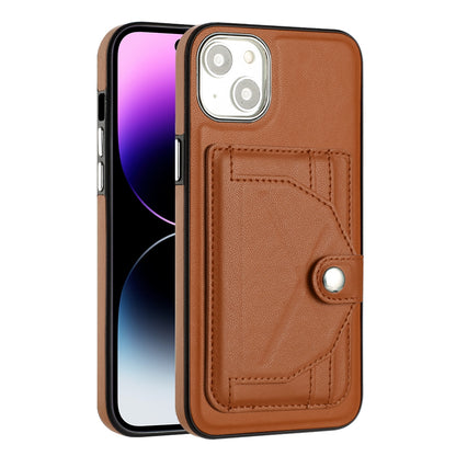 iPhone 15 Plus Shockproof Leather Phone Case with Card Holder - Stylish, Durable, and Convenient