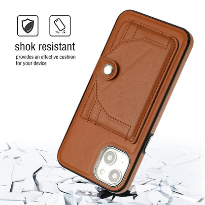 iPhone 15 Plus Shockproof Leather Phone Case with Card Holder - Stylish, Durable, and Convenient