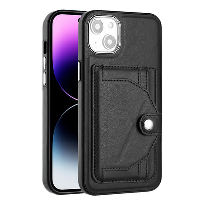 iPhone 15 Plus Shockproof Leather Phone Case with Card Holder - Stylish, Durable, and Convenient