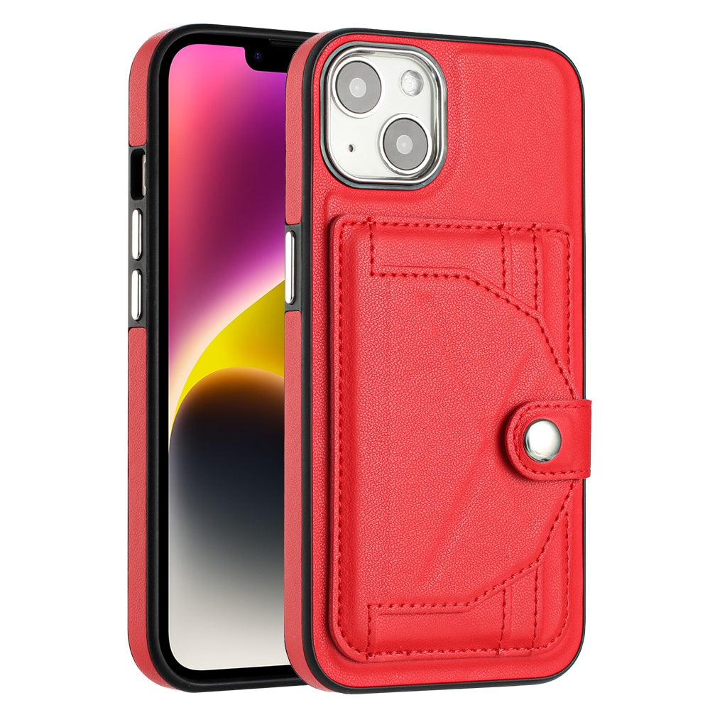 iPhone 15 Shockproof Leather Phone Case with Card Holder - Stylish, Durable, and Convenient