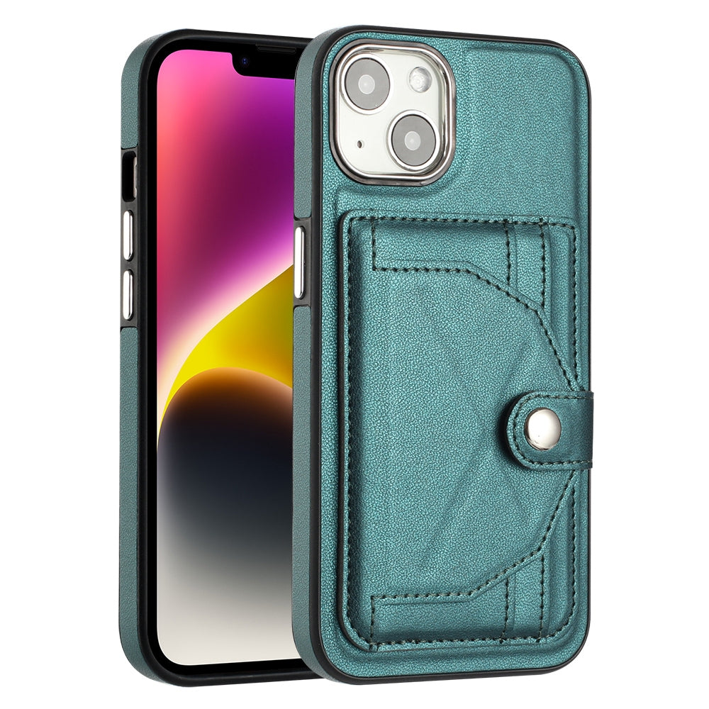 iPhone 15 Shockproof Leather Phone Case with Card Holder - Stylish, Durable, and Convenient