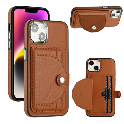 iPhone 15 Shockproof Leather Phone Case with Card Holder - Stylish, Durable, and Convenient