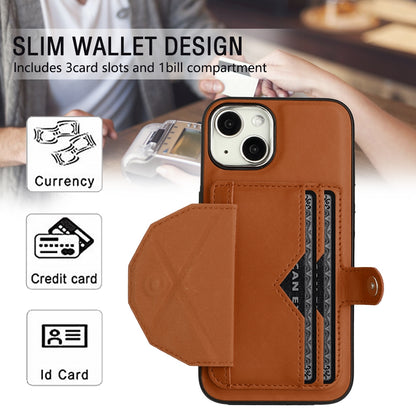 iPhone 15 Shockproof Leather Phone Case with Card Holder - Stylish, Durable, and Convenient