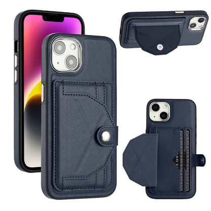 iPhone 15 Shockproof Leather Phone Case with Card Holder - Stylish, Durable, and Convenient
