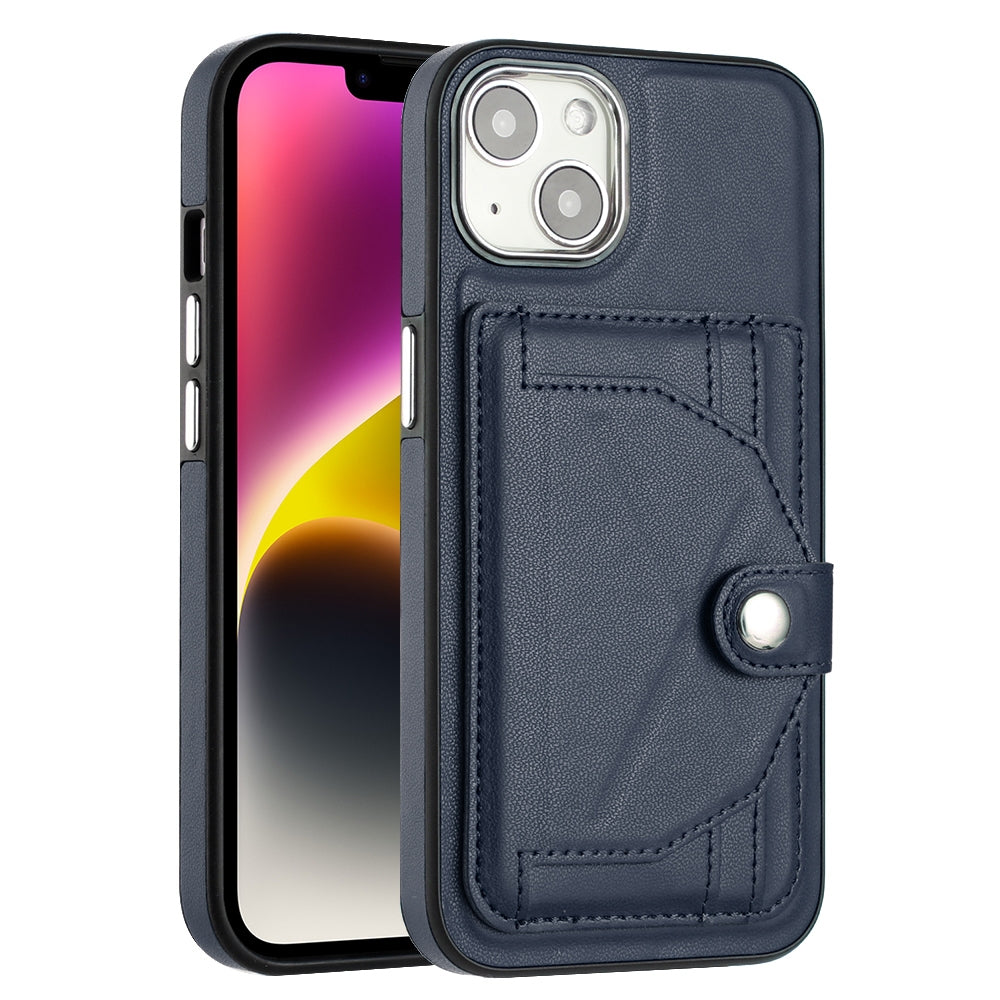 iPhone 15 Shockproof Leather Phone Case with Card Holder - Stylish, Durable, and Convenient
