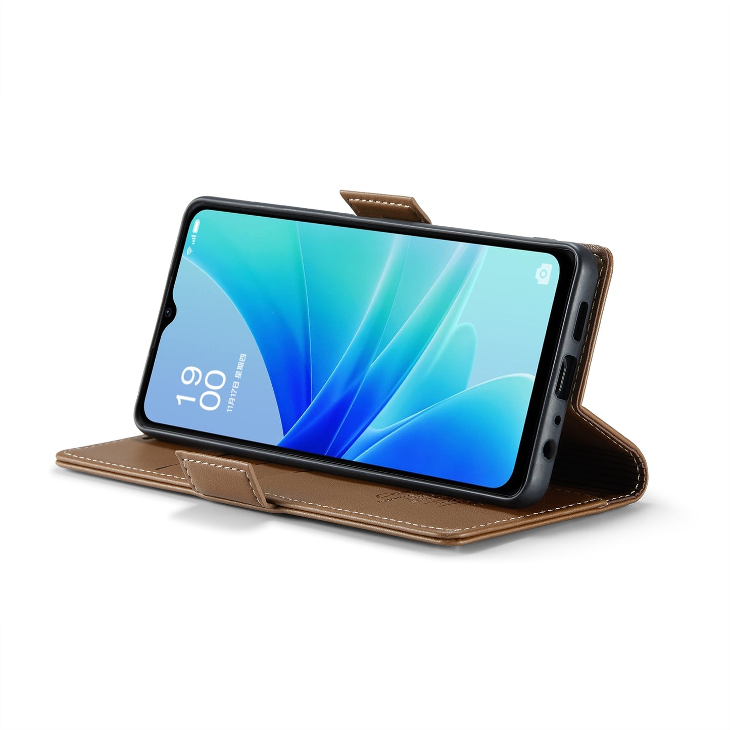 OPPO A57e 4G Leather Wallet Case - RFID Blocking, Stand Function, Card Slots