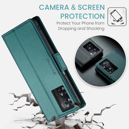 OPPO A77s Leather Wallet Case - RFID Blocking, Stand Function, Card Slots