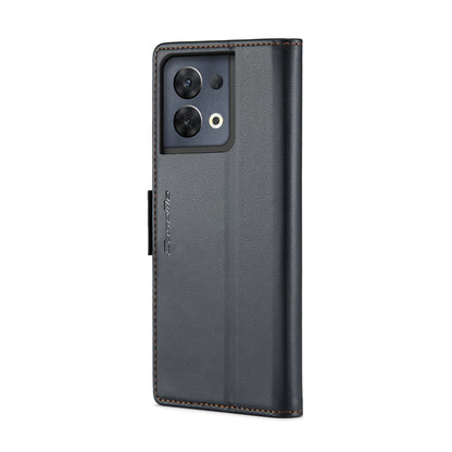 OPPO Reno8 Pro 5G Leather Wallet Case - RFID Blocking, Stand Function, Card Slots