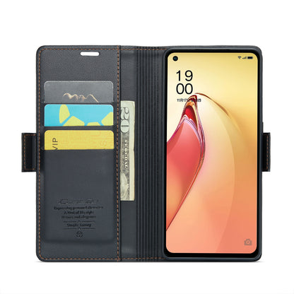 OPPO Reno8 Pro 5G Leather Wallet Case - RFID Blocking, Stand Function, Card Slots