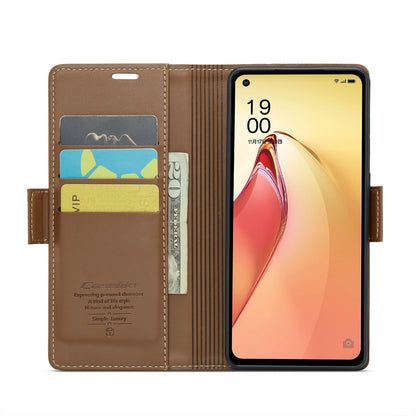OPPO Reno8 Pro 5G Leather Wallet Case - RFID Blocking, Stand Function, Card Slots