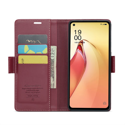 OPPO Reno8 Pro 5G Leather Wallet Case - RFID Blocking, Stand Function, Card Slots