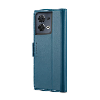 OPPO Reno8 Pro 5G Leather Wallet Case - RFID Blocking, Stand Function, Card Slots