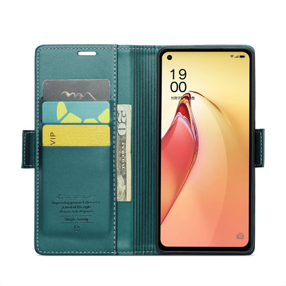 OPPO Reno8 Pro 5G Leather Wallet Case - RFID Blocking, Stand Function, Card Slots
