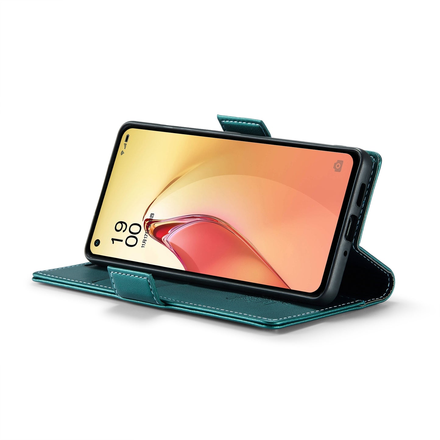 OPPO Reno8 Pro 5G Leather Wallet Case - RFID Blocking, Stand Function, Card Slots