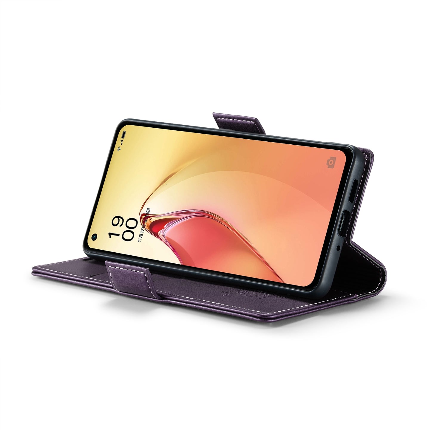OPPO Reno8 Pro 5G Leather Wallet Case - RFID Blocking, Stand Function, Card Slots