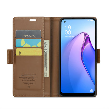 OPPO Reno7 Z/Reno7 Lite Leather Wallet Case - RFID Blocking, Stand Function, Card Slots