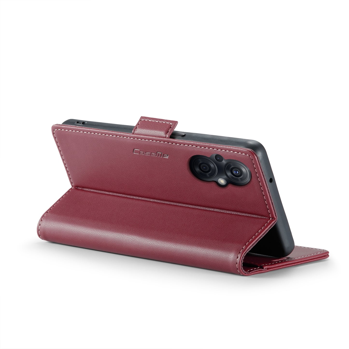OPPO Reno8 Lite Leather Wallet Case - RFID Blocking, Stand Function, Card Slots