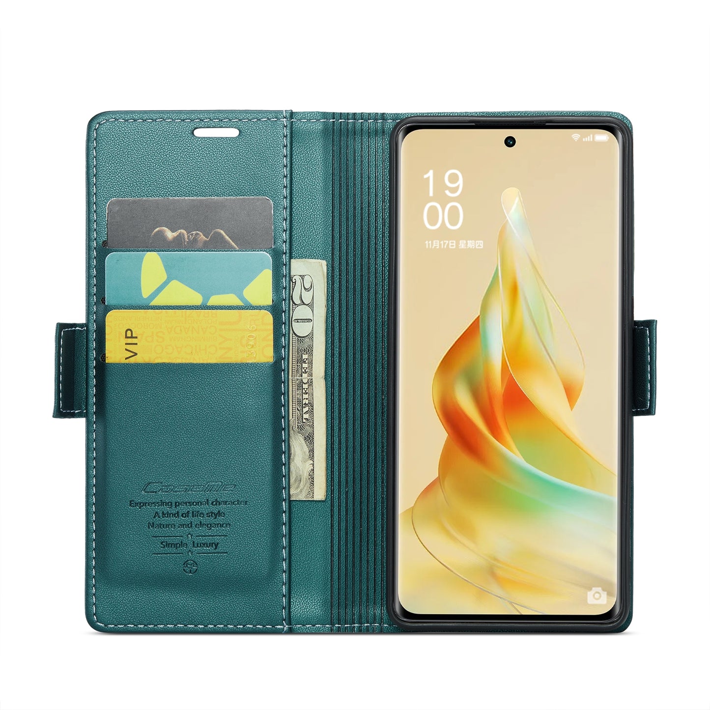 OPPO Reno8 T 5G  Leather Wallet Case - RFID Blocking, Stand Function, Card Slots
