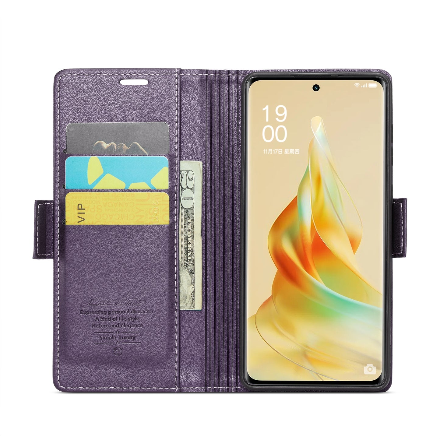 OPPO A1 Pro 5G Leather Wallet Case - RFID Blocking, Stand Function, Card Slots