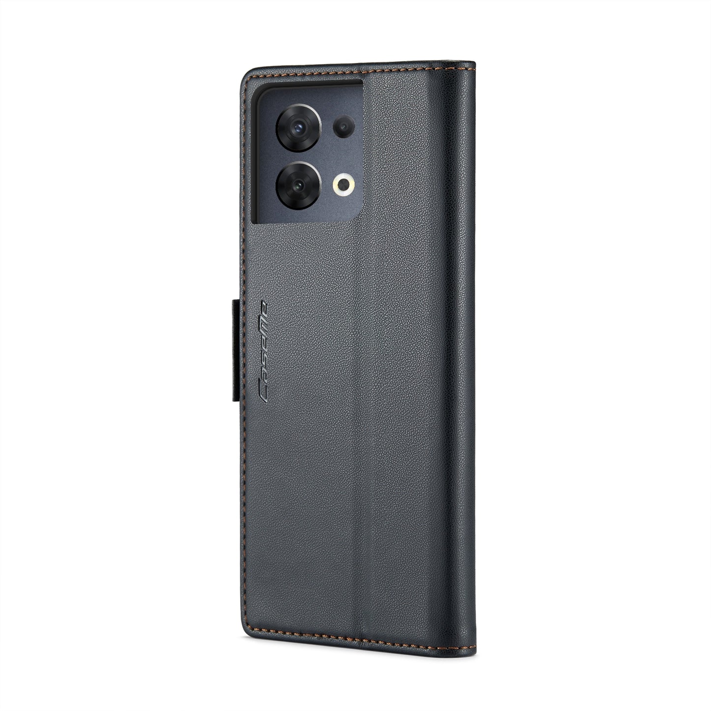 OPPO Reno8 5G Leather Wallet Case - RFID Blocking, Stand Function, Card Slots