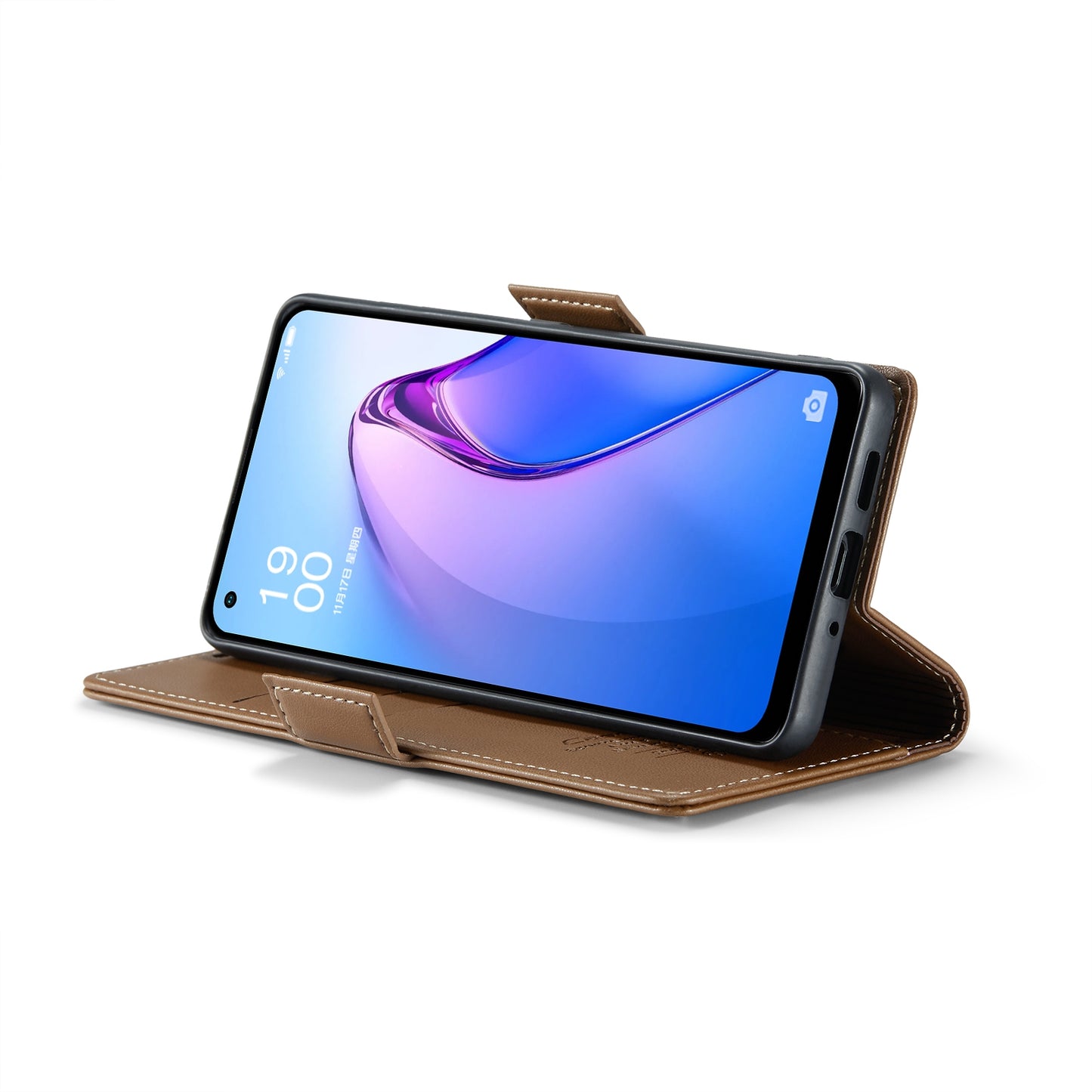 OPPO Reno8 5G Leather Wallet Case - RFID Blocking, Stand Function, Card Slots