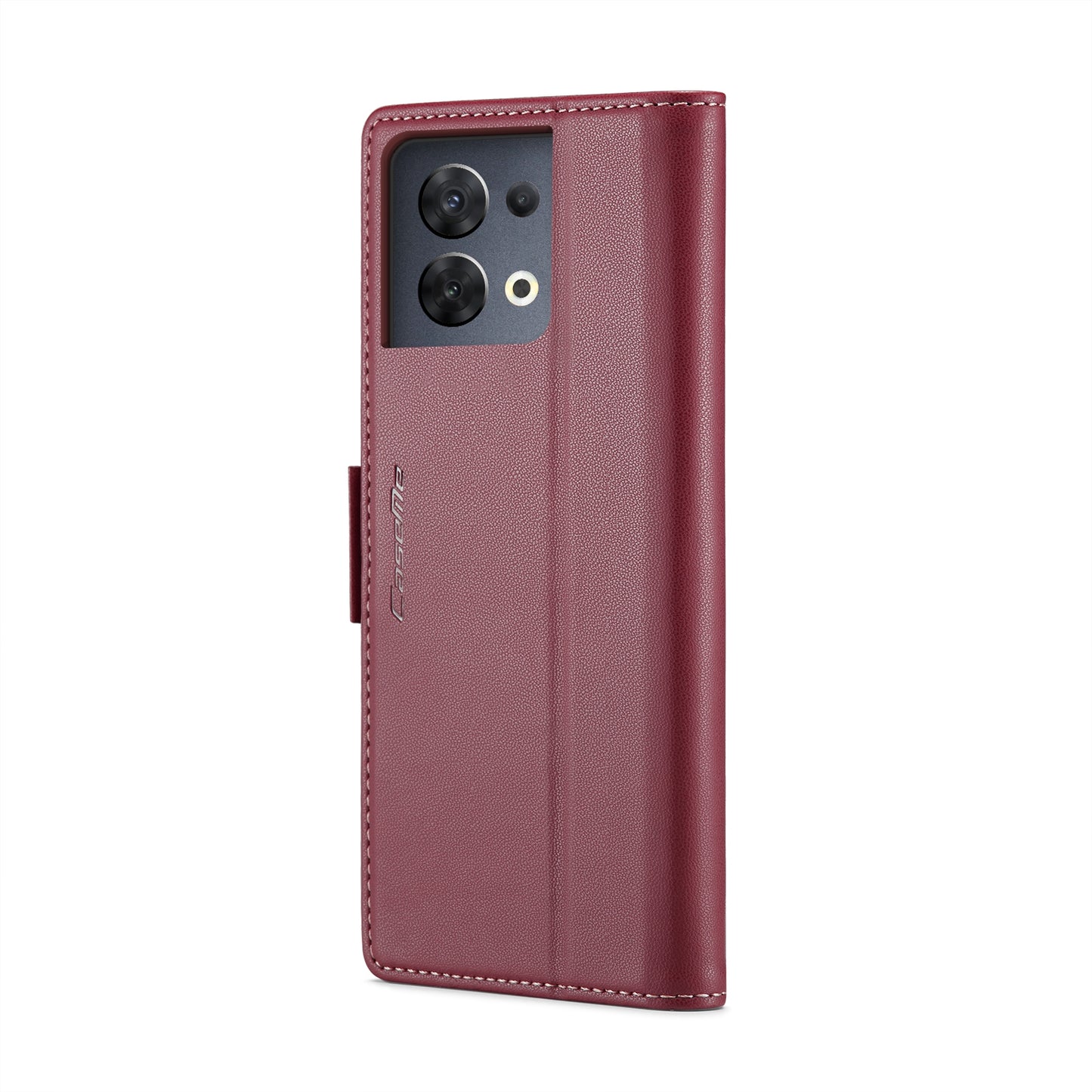 OPPO Reno8 5G Leather Wallet Case - RFID Blocking, Stand Function, Card Slots