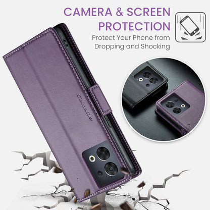 OPPO Reno8 5G Leather Wallet Case - RFID Blocking, Stand Function, Card Slots
