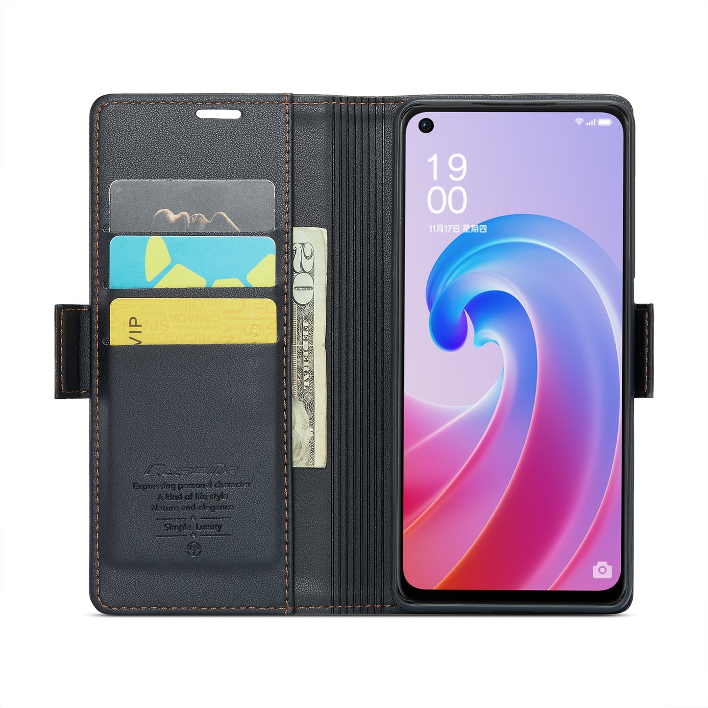 OPPO K10 4G Leather Wallet Case - RFID Blocking, Stand Function, Card Slots