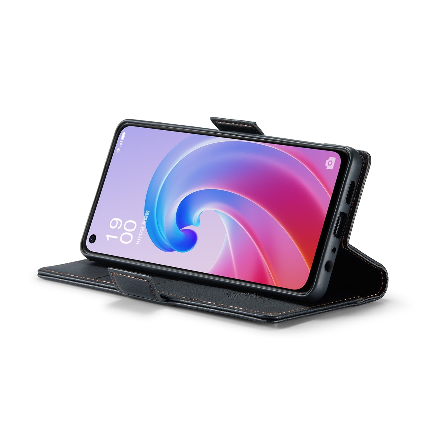 OPPO A96 4G Leather Wallet Case - RFID Blocking, Stand Function, Card Slots