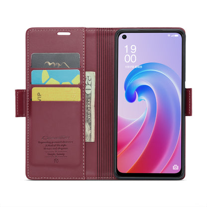 OPPO A96 4G Leather Wallet Case - RFID Blocking, Stand Function, Card Slots
