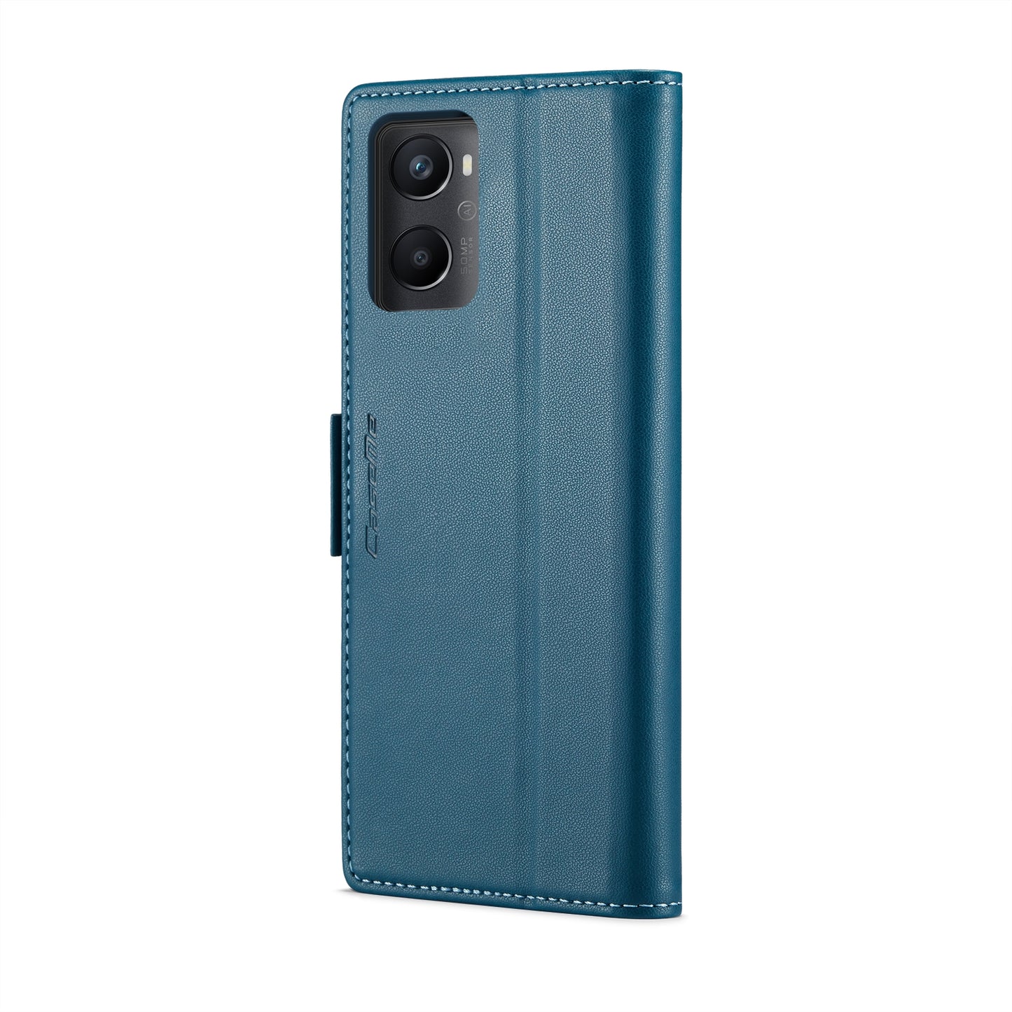 OPPO A96 4G Leather Wallet Case - RFID Blocking, Stand Function, Card Slots