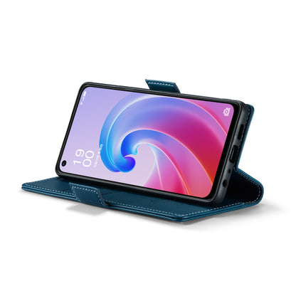 OPPO A96 4G Leather Wallet Case - RFID Blocking, Stand Function, Card Slots