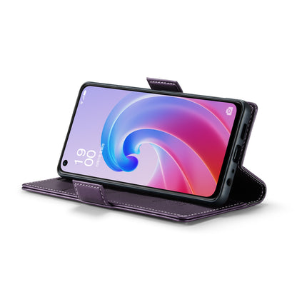 OPPO A96 4G Leather Wallet Case - RFID Blocking, Stand Function, Card Slots
