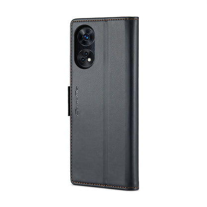 OPPO Reno8 T 4G Leather Wallet Case - RFID Blocking, Stand Function, Card Slots