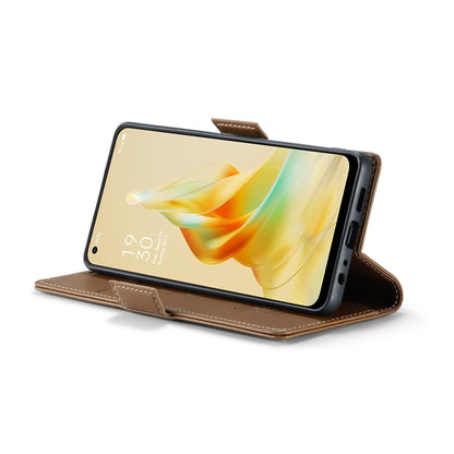 OPPO Reno8 T 4G Leather Wallet Case - RFID Blocking, Stand Function, Card Slots
