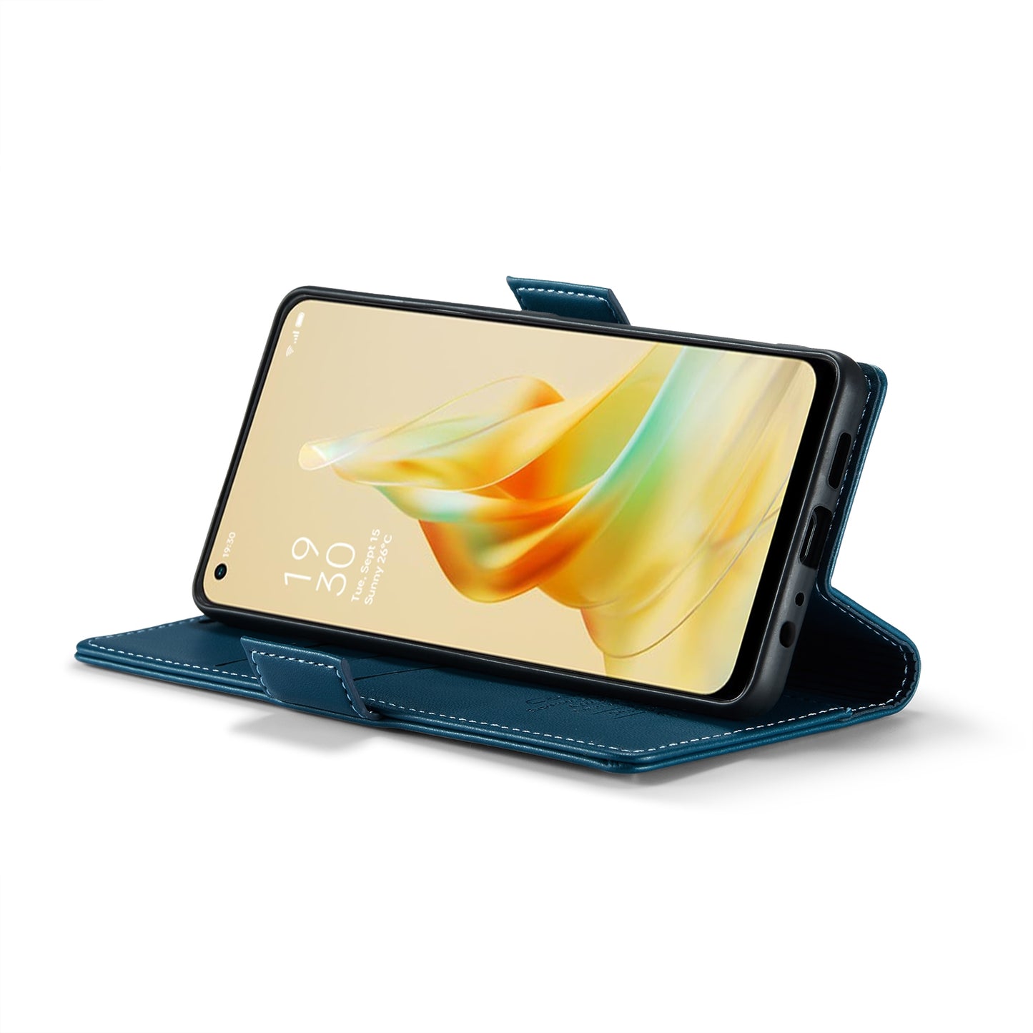 OPPO Reno8 T 4G Leather Wallet Case - RFID Blocking, Stand Function, Card Slots