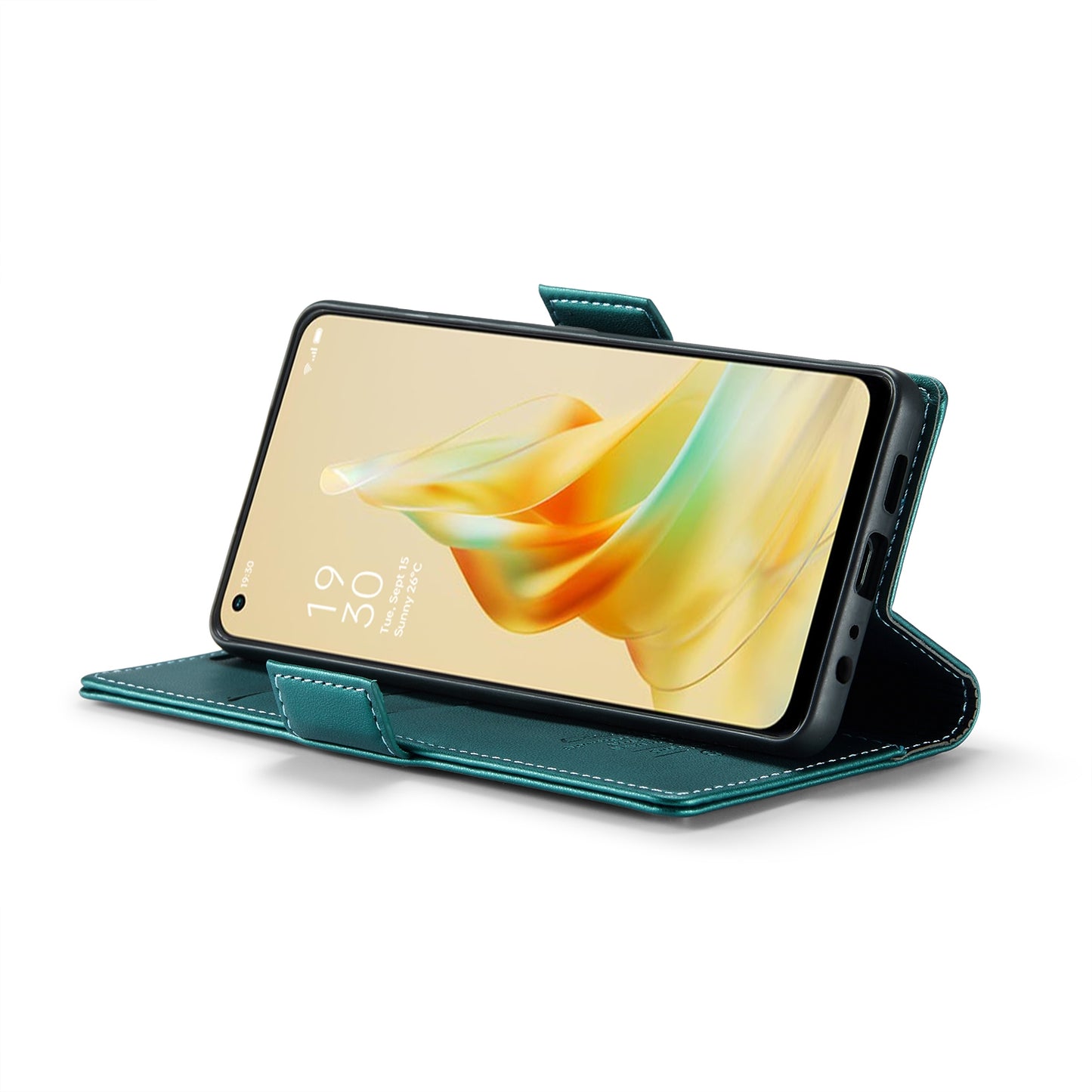 OPPO Reno8 T 4G Leather Wallet Case - RFID Blocking, Stand Function, Card Slots