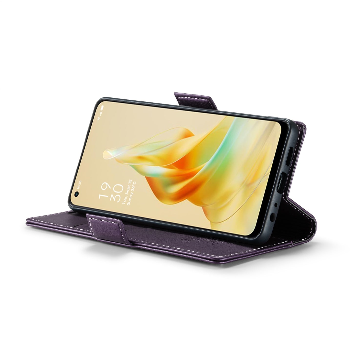 OPPO Reno8 T 4G Leather Wallet Case - RFID Blocking, Stand Function, Card Slots