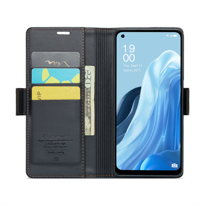 OPPO F21 Pro 4G Leather Wallet Case - RFID Blocking, Stand Function, Card Slots